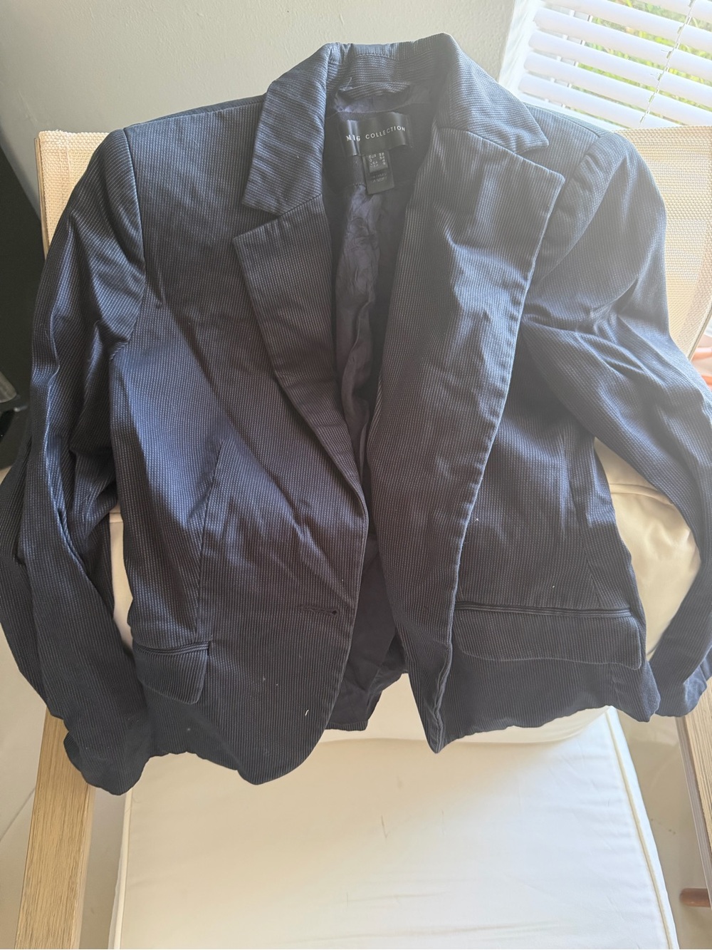 Mango Men's Dark Navy Corduroy Shirt Jacket